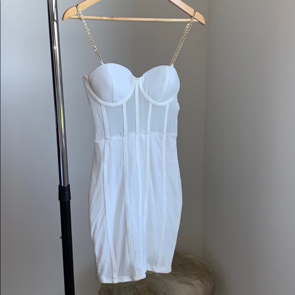 White Mesh Dress